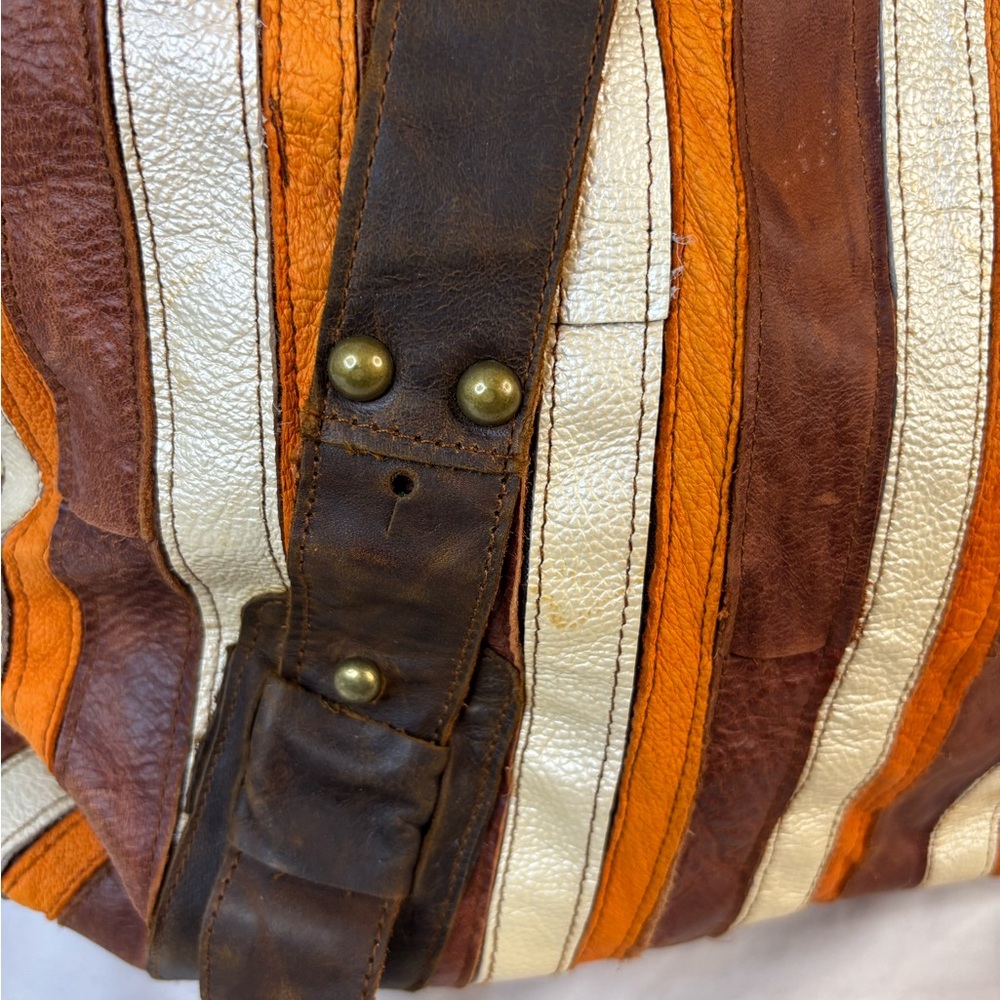 Anthropologies “De.De” Patchwork Orange/Brown/Whi… - image 2